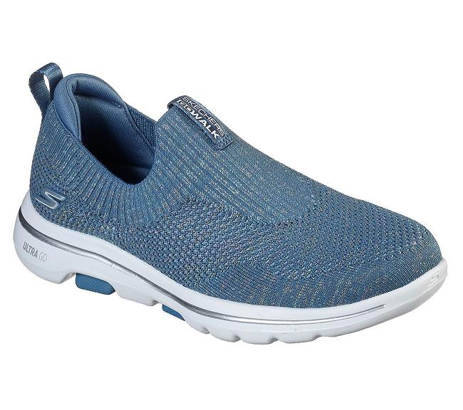 Zapatillas Para Caminar Skechers Mujer - GOwalk 5 Azules UDYTZ1254